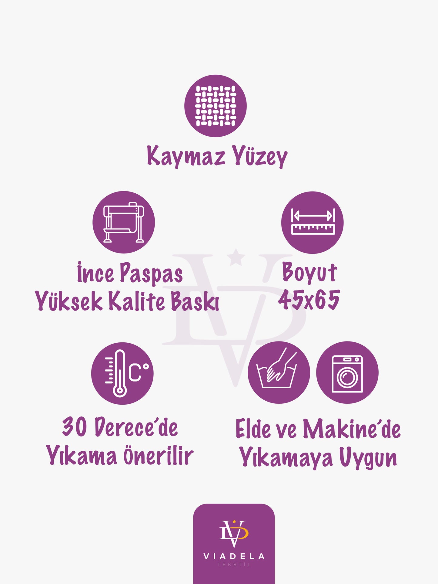 Doksanlar Konseptli Kapı Önü Paspası 45x65